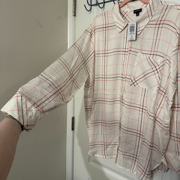 Torrid Drop Shoulder Button-Front Shirt - Picture 9 of 14